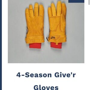 Give'r Yellow  Mens Gloves Size LARGE